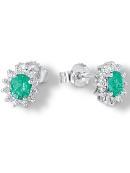 Orecchini Demetra Donna CHROMA in Oro bianco Smeraldo 0.80 Ct 129.S.080.024.W.A3 - 129.S.080.024.W.A3